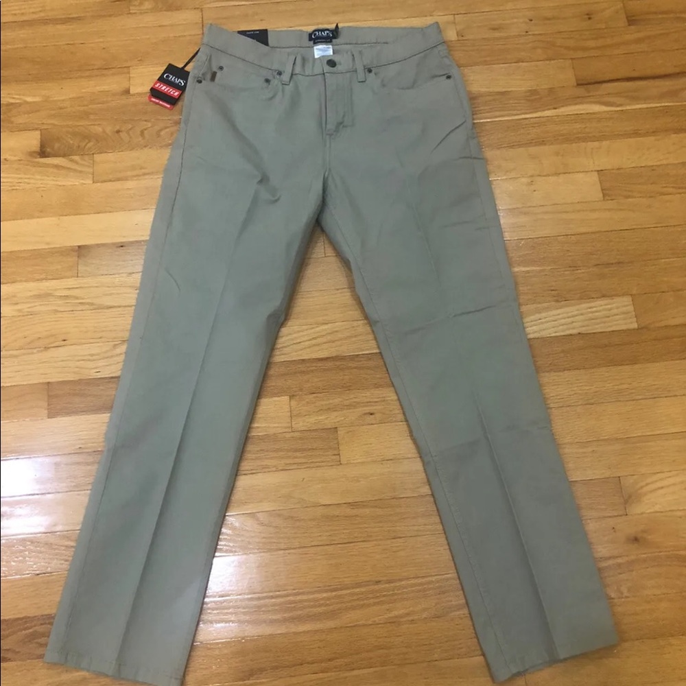 Men’s Chaps Dark Khaki Pants Size 34x32
